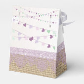 Ballotins Burlap et Purple Wedple Favor Box (Arrière)