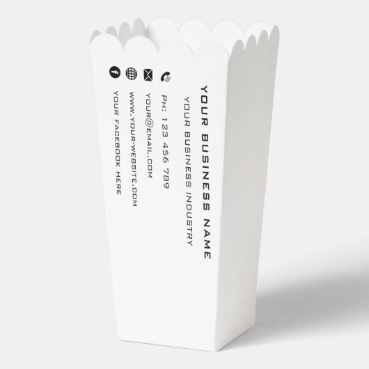 Ballotins BusinessName Info Société Promotional Popcorn Box (Recto)