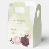 Ballotins cabernet rose fleuri mariage (Ouvert)