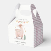 Ballotins Cactus Boho Llama mignonne violet plaid Baby showe (Arrière)