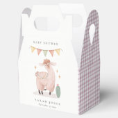 Ballotins Cactus Boho Llama mignonne violet plaid Baby showe (Ouvert)