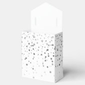 Ballotins Cadeau/Ballotin en Etoiles Blanches et Argent (Ouvert)