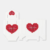 Ballotins Cadeau/Ballotin-Rouge Roses Coeur (Déplié)