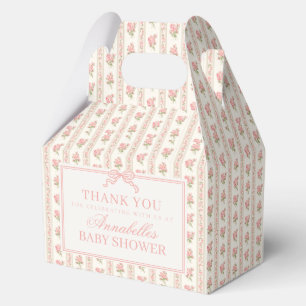 Ballotins Cadeau de Baby Shower Fancy Floral aux teintes pêc
