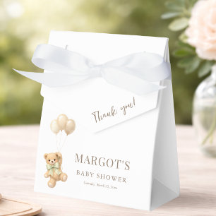 Ballotins Cadeau de Baby Shower Thème Ours en Peluche Simple