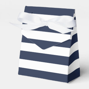 Ballotins Cadeau de fête de mariage nautique rayé bleu et bl