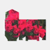 Ballotins Cadeau de fleurs de rose rouge romantique  (Déplié)