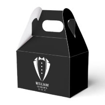 Cadeau de garçon d'honneur en noir et blanc modern