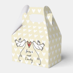Ballotins Cadeau de mariage pour colombes blanches personnal