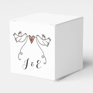 Ballotins Cadeau de mariage pour colombes blanches personnal