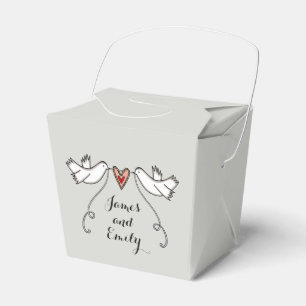 Ballotins Cadeau de mariage pour colombes blanches personnal