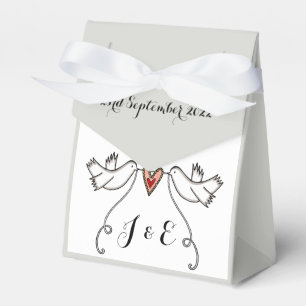 Ballotins Cadeau de mariage pour colombes blanches personnal