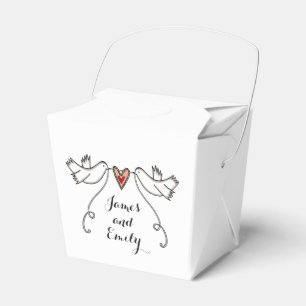 Ballotins Cadeau de mariage pour colombes blanches personnal