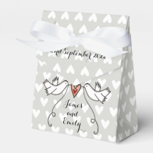 Ballotins Cadeau de mariage pour colombes blanches personnal