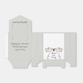 Ballotins Cadeau de mariage pour colombes blanches personnal (Déplié)