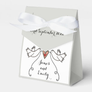 Ballotins Cadeau de mariage pour colombes blanches personnal