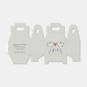 Ballotins Cadeau de mariage pour colombes blanches personnal (Déplié)