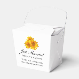 Ballotins Cadeau de mariage Tournesol Fleurs jaunes Floral M
