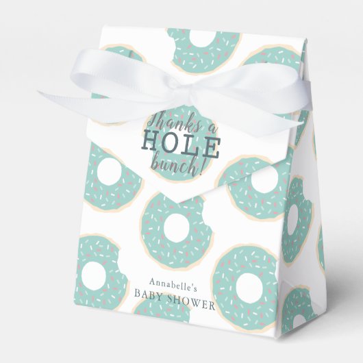 Ballotins Cadeau de Merci de Donut vert Baby shower (Verso)