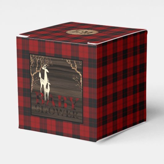 Ballotins Cadeau de Naissance Initial Thème Plaid de Buffalo (Verso)