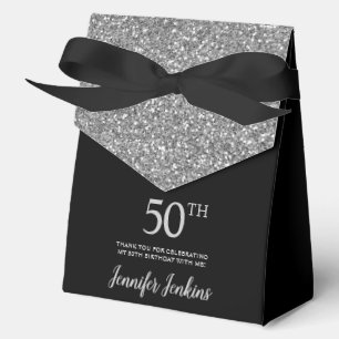 Ballotins Cadeau de remerciement 50 ans paillettes argentées