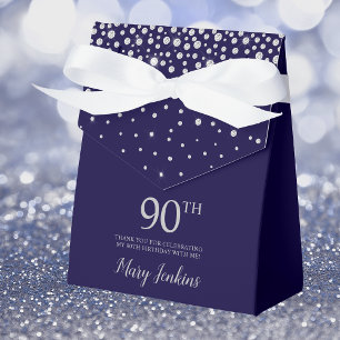 Ballotins Cadeau de remerciement bleu marine pailleté pour 9