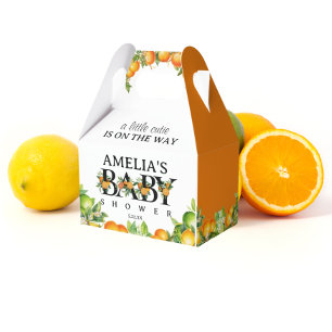 Ballotins Cadeau de remerciement Fleur Orange Citronnée pour