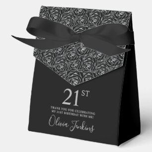 Ballotins Cadeau de remerciement Roses Paillettes Argent Ann