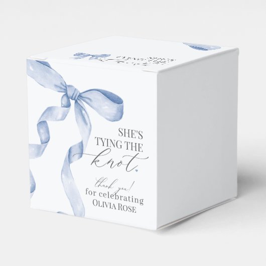 Ballotins Cadeau de shower de mariage Nœud papillon bleu s'u (Verso)