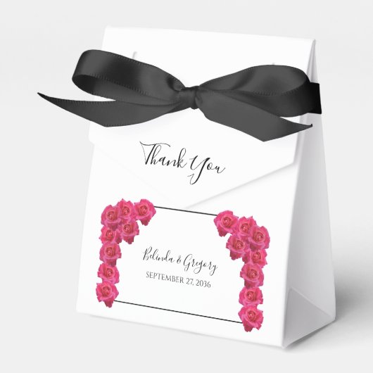 Ballotins Cadeau Mariage rose Roses (Verso)