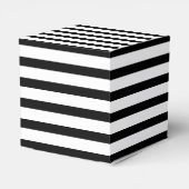 Ballotins Cadeau moderne à rayures horizontales noir et blan (Arrière)