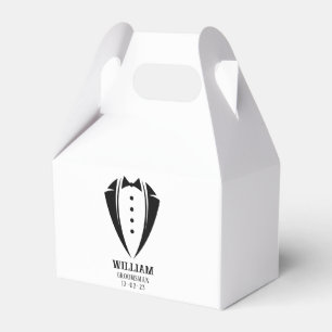 Ballotins Cadeau moderne noir et blanc Tuxedo Groomsman