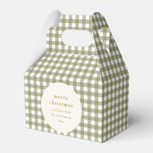 Ballotins Cadeau personnalisé de Noël à carreaux gingham oli