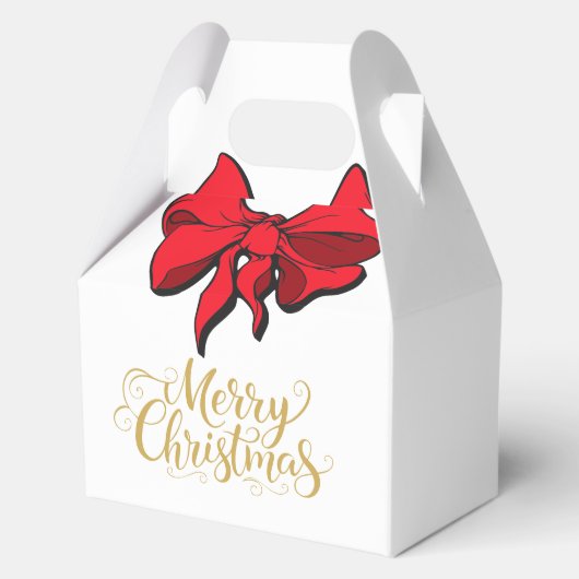 Ballotins Cadeau ruban rouge Joyeux Noël  (Recto)