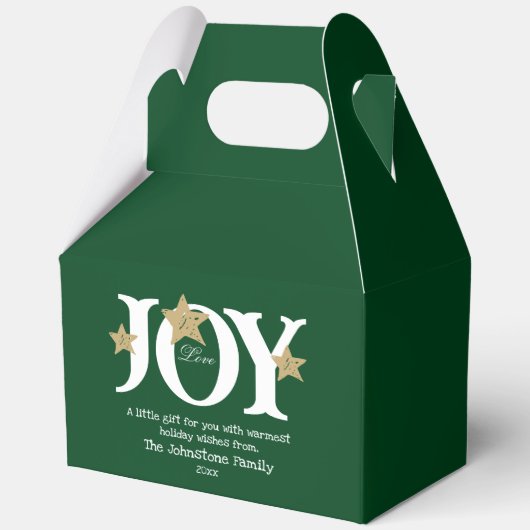 Ballotins Cadeau Rustique Pour Vous Chic Script Jote Green H (Verso)