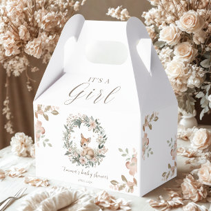 Ballotins Cadeaux de Baby Shower Fille Fleur et Cerf