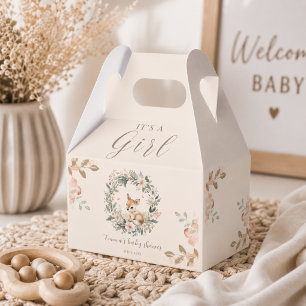Ballotins Cadeaux de Baby Shower Fille Fleur et Cerf