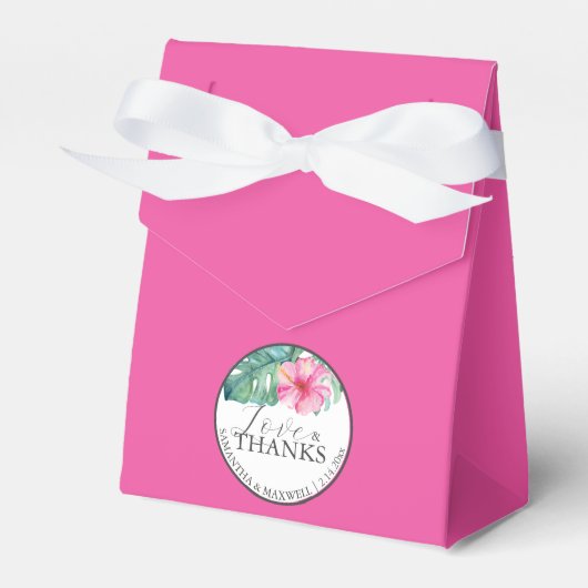 Ballotins Cadeaux de mariage personnalisés Fuchsia (Verso)