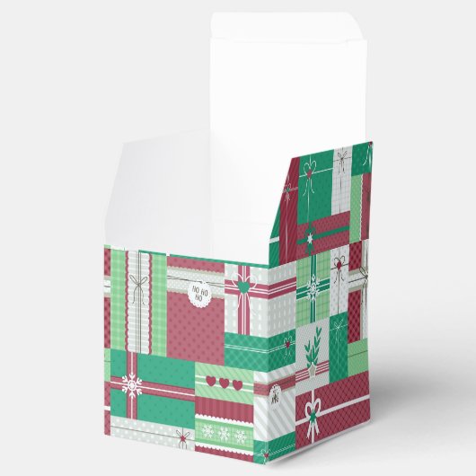 Ballotins Cadeaux de Noël design, cadeaux vert rouge (Ouvert)