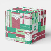 Ballotins Cadeaux de Noël design, cadeaux vert rouge (Arrière)