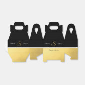 Ballotins Cadeaux personnalisés Noir Noir Mariage Favoriser (Déplié)