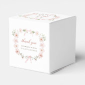 Ballotins Cadre de baptême floral rose pastel cœur (Arrière)