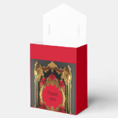 Ballotins Cadre doré aux roses rouges, mariage gothique (Ouvert)