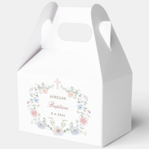 Ballotins Cadre floral élégant Gable de baptême