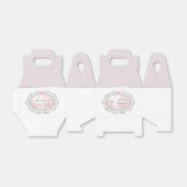 Ballotins Cadre Parties scintillant Argent Bow rose Baptême  (Déplié)