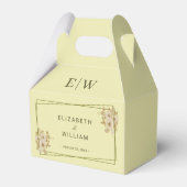 Ballotins Cadre rose - Mariage jaune céleste Monogramme (Arrière)