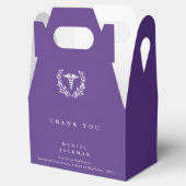 Ballotins Caducée Personalisée Violette + Wreath Laurel (Ouvert)
