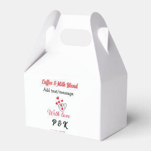 Ballotins Café & mélange de lait couple d'amour café cœur ro