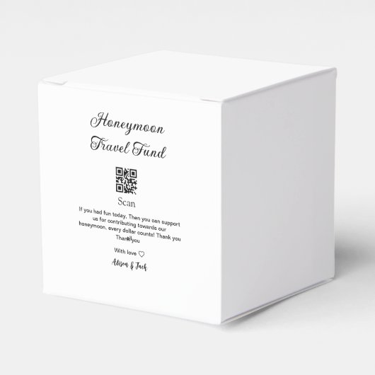 Ballotins Caisse de lune de miel scannez le code QR ajoutez  (Verso)