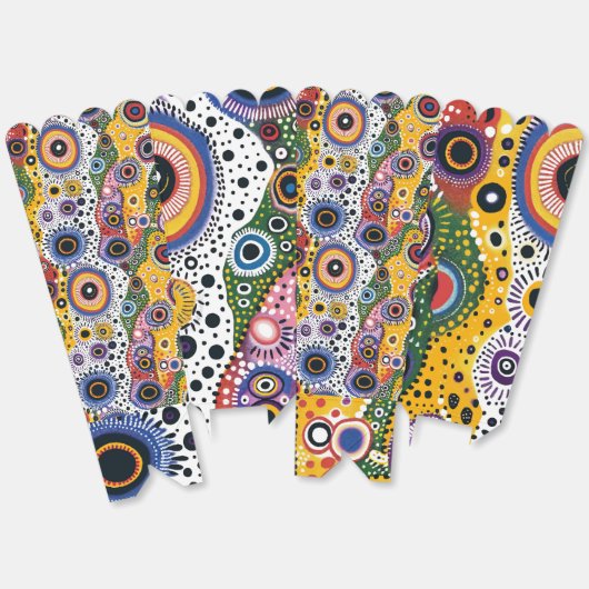 Ballotins Caja de Palomitas con Estampado Psicodélico Retro  (Déplié)